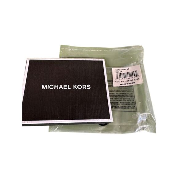 NWT Michael Kor Slim Billfold.  Black with Michael Kor emblem on front & back. - Picture 5 of 6